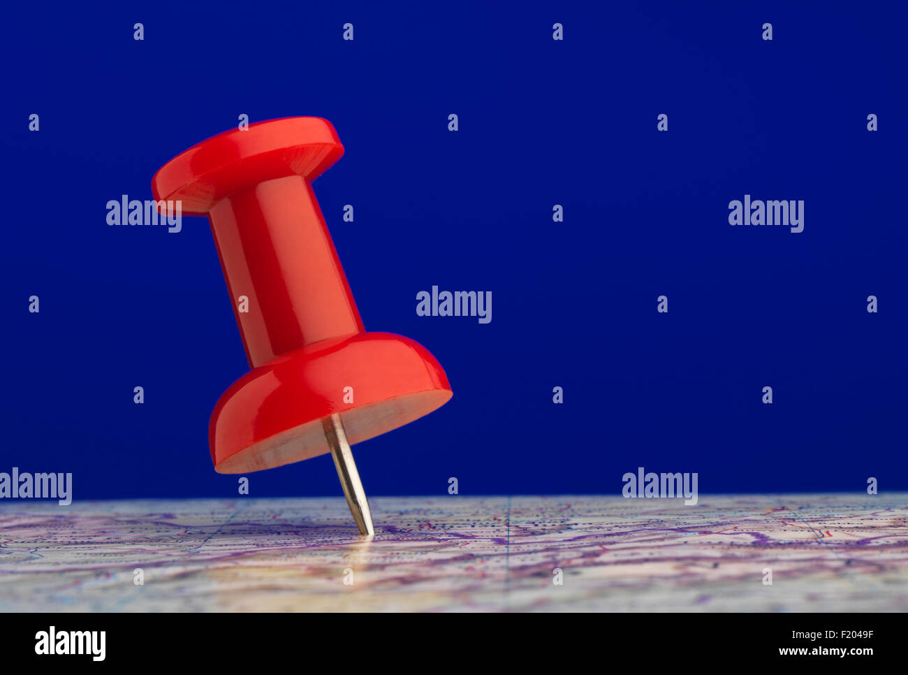 Push Pin on map Stock Photo Alamy