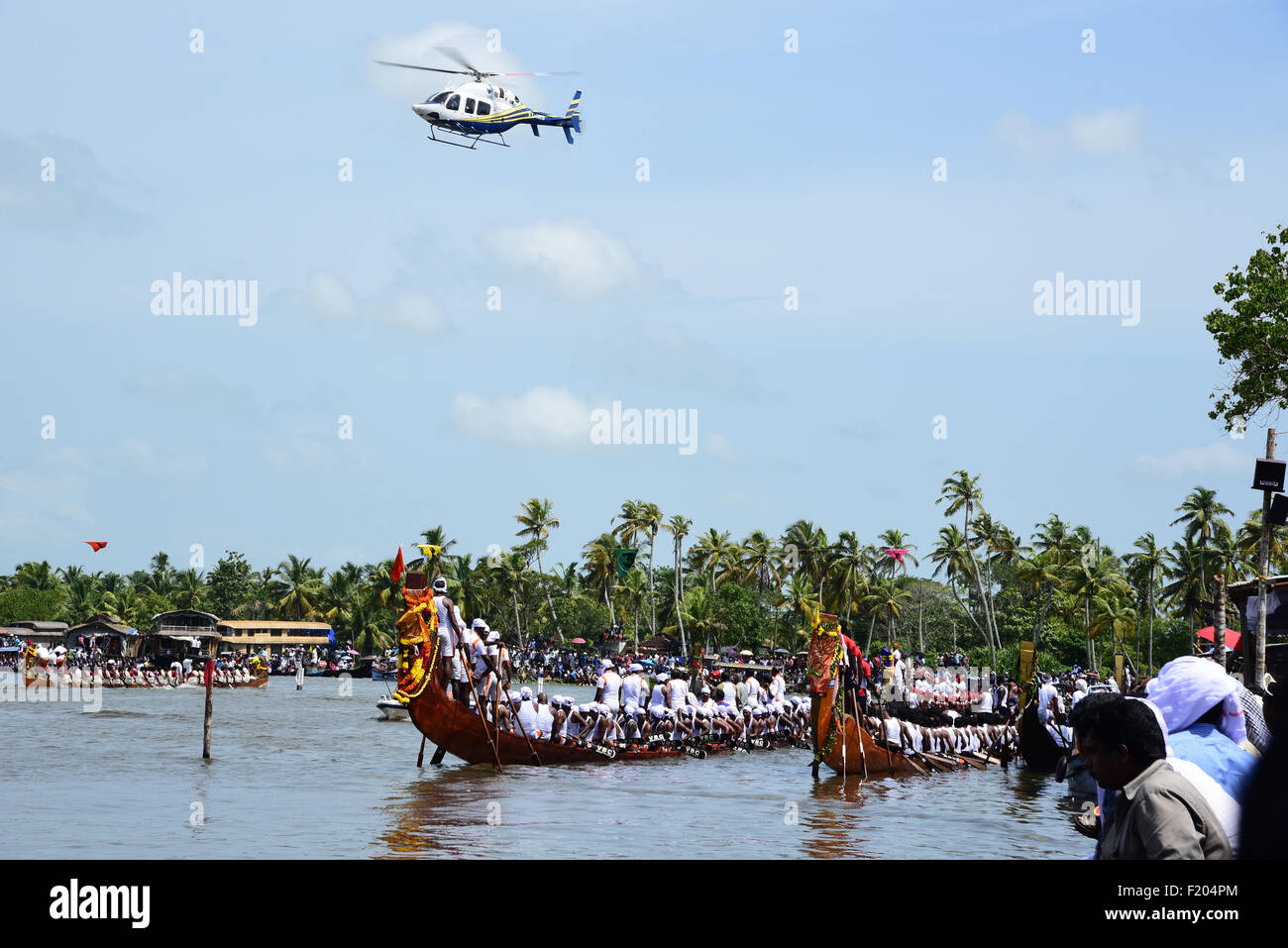Nehru trophy snake boat race during onam celebration in Alleppey, Alappuzha,Kerala Stock Photo