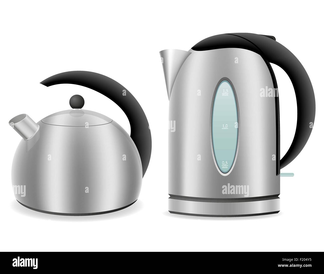electric and kettle for gas cooker vector illustration isolated on