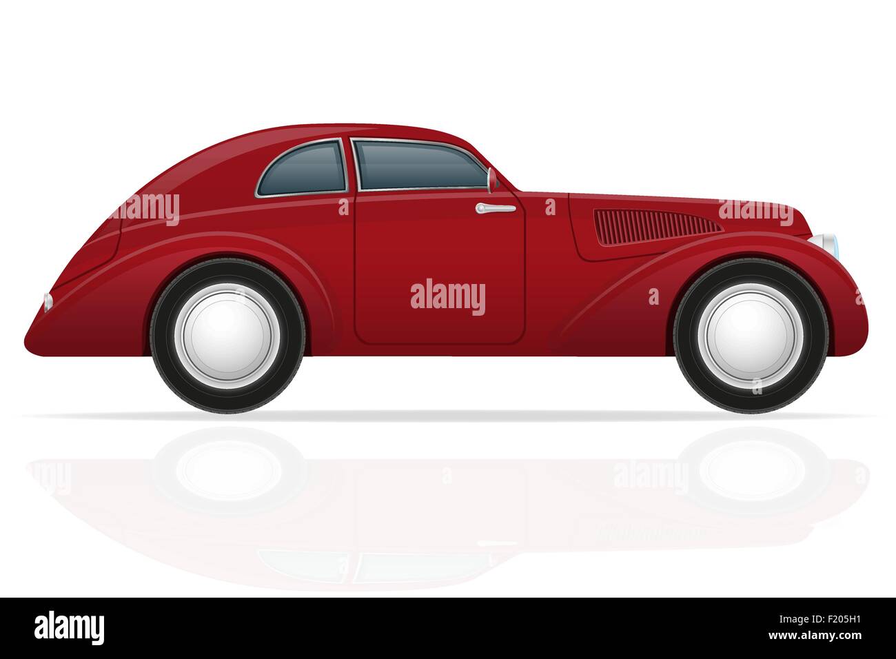 old retro car vector illustration isolated on white background Stock ...