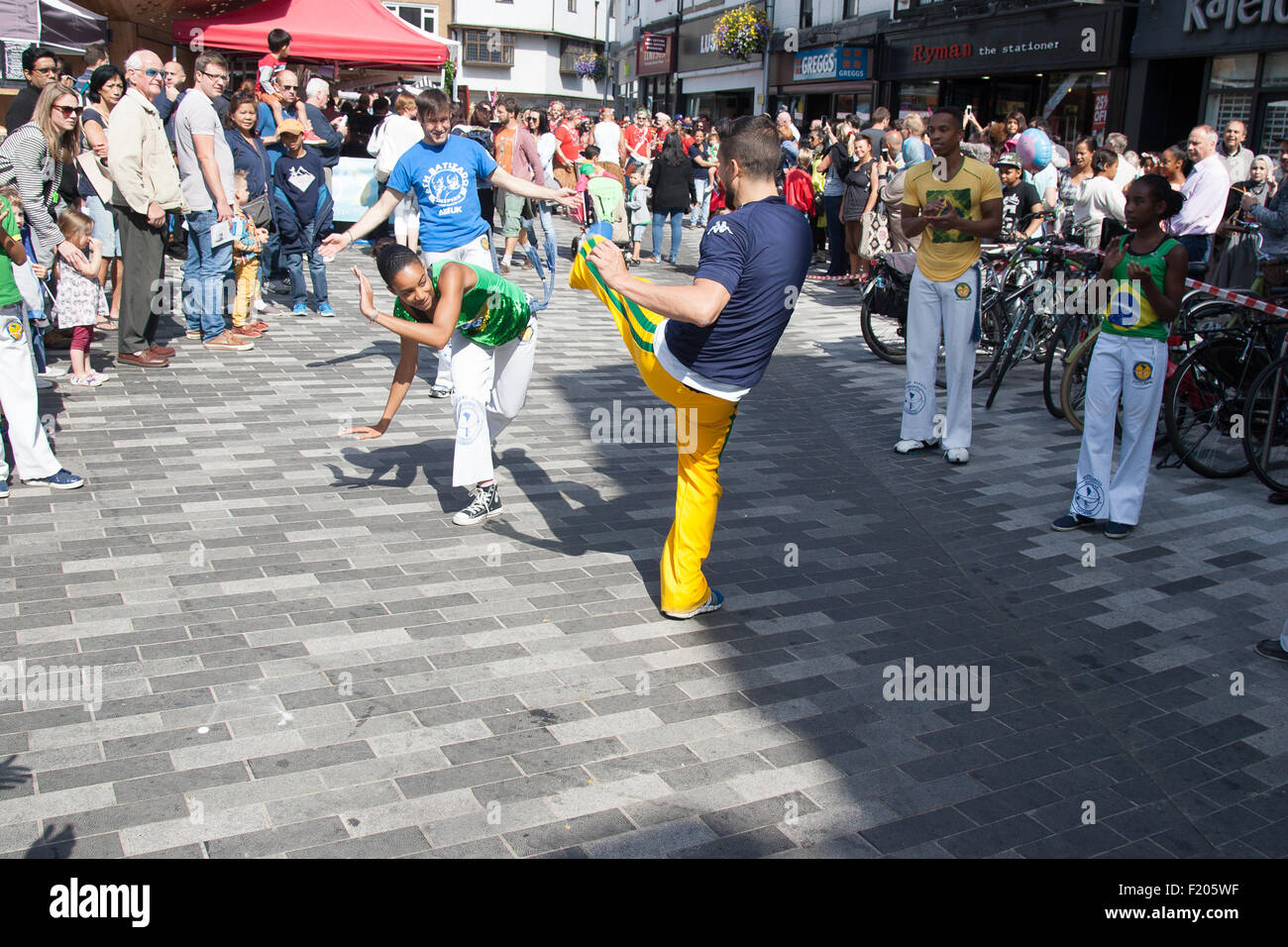 Capoeira Brasilian dancers Kingston Carnival Stock Photo