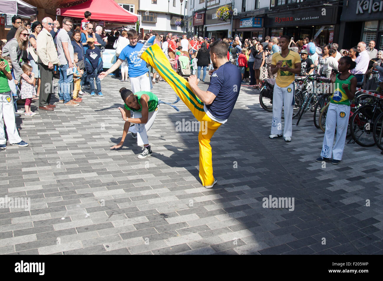 Capoeira Brasilian dancers Kingston Carnival Stock Photo