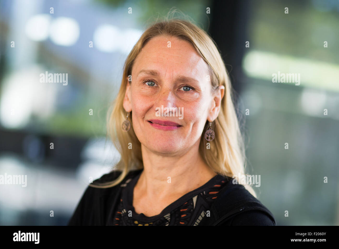 Wuppertal, Germany. 9th Sep, 2015. Australian dancer Julie Shanahan poses during a presentation of new plans for the dance theatre 'Pina Bausch' in Wuppertal, Germany, 9 September 2015. The world famous dance theatre Pina Bausch will bring new pieces to the stage 18 September 2015. PHOTO: ROLF VENNENBERND/dpa/Alamy Live News Stock Photo