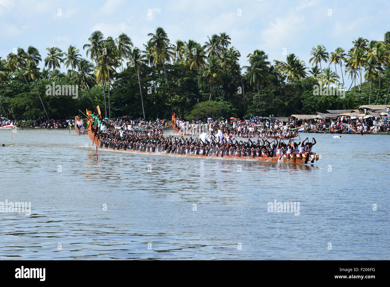 Nehru trophy snake boat race during onam celebration in Alleppey, Alappuzha,Kerala. Stock Photo
