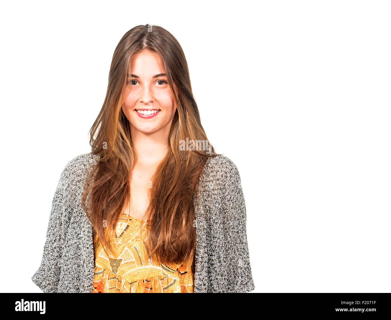 junge attraltive Frau posiert Stock Photo