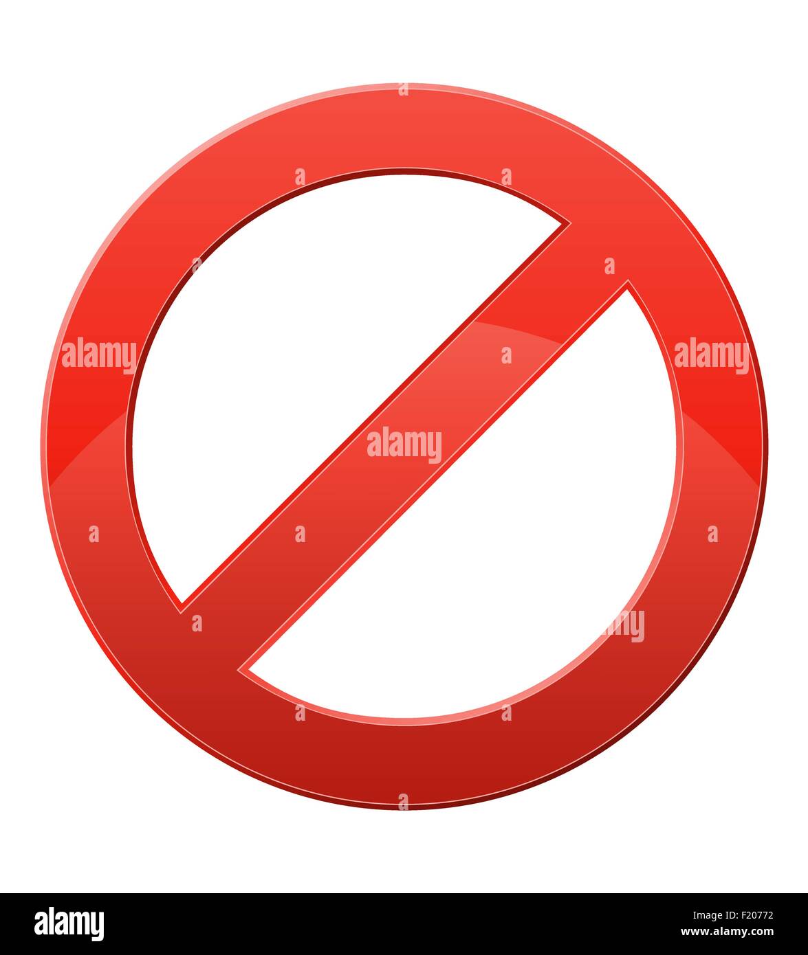 prohibitory sign vector illustration isolated on white background Stock Vector