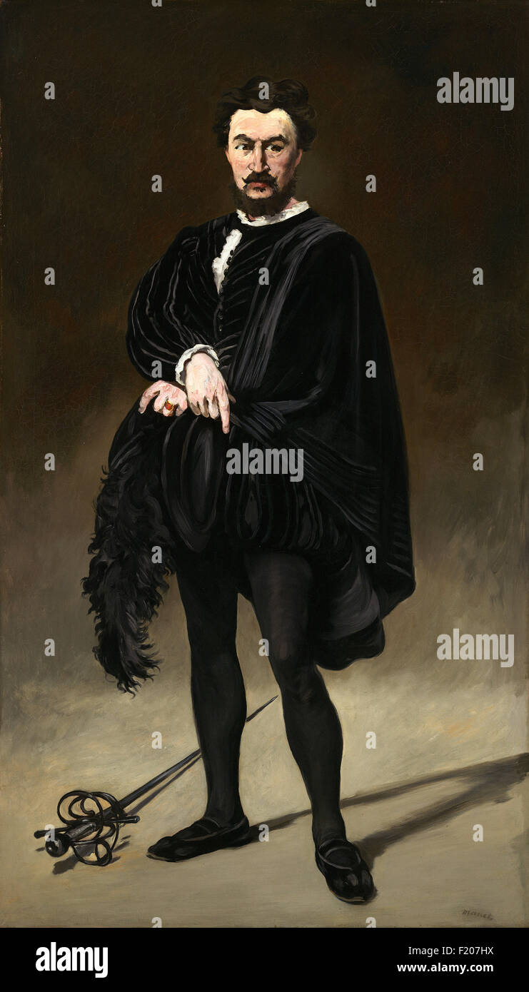 Edouard Manet - The Tragic Actor (Rouvière as Hamlet) Stock Photo