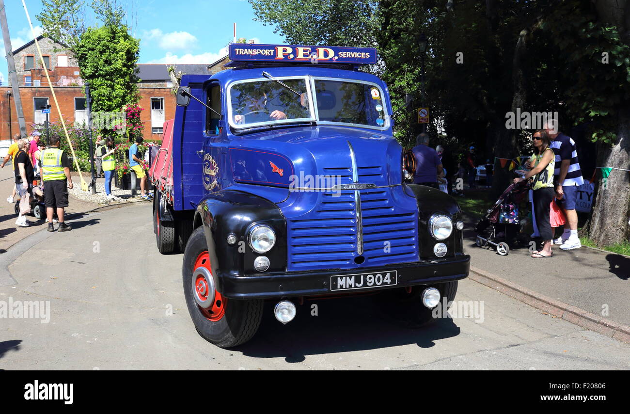 Leyland Comet lorry, at the Pontypridd Car Show in Ynysangharad War Memorial Park, August 2015, Wales, United Kingdom Stock Photo