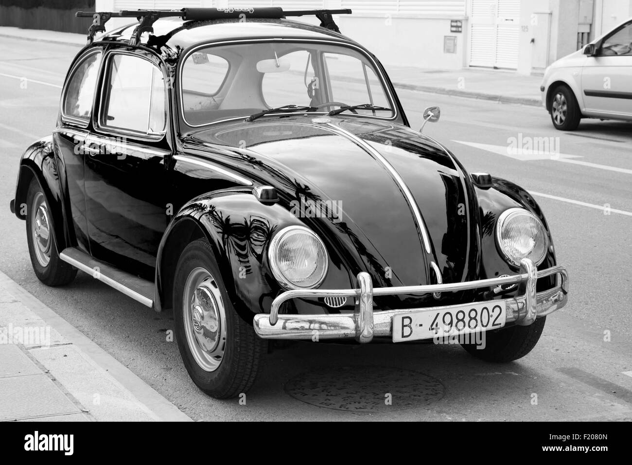 Calafel, Spain - August 20, 2014: Volkswagen Kafer stands parked on the roadside Stock Photo