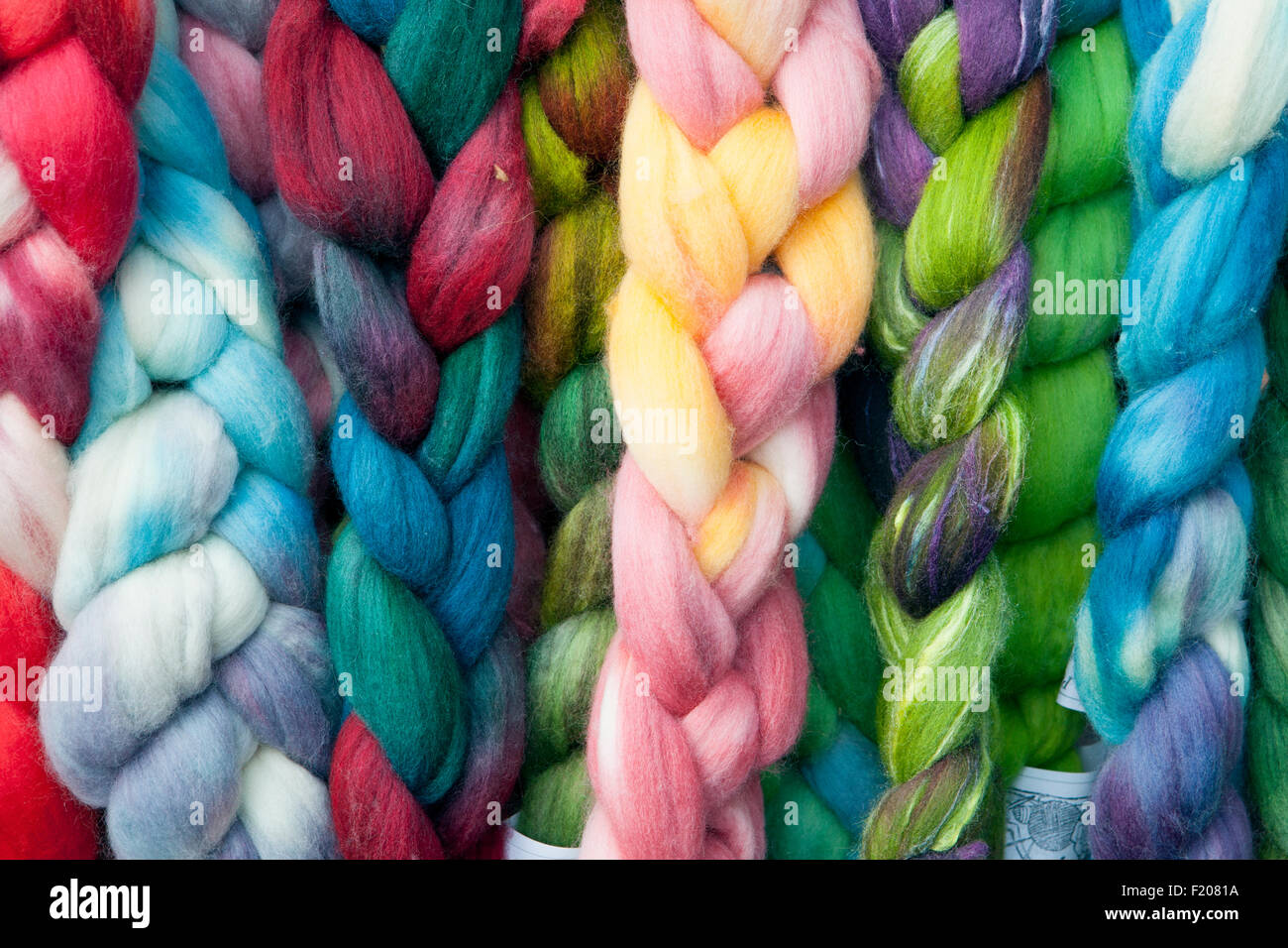 close up of wool threads Stock Photo