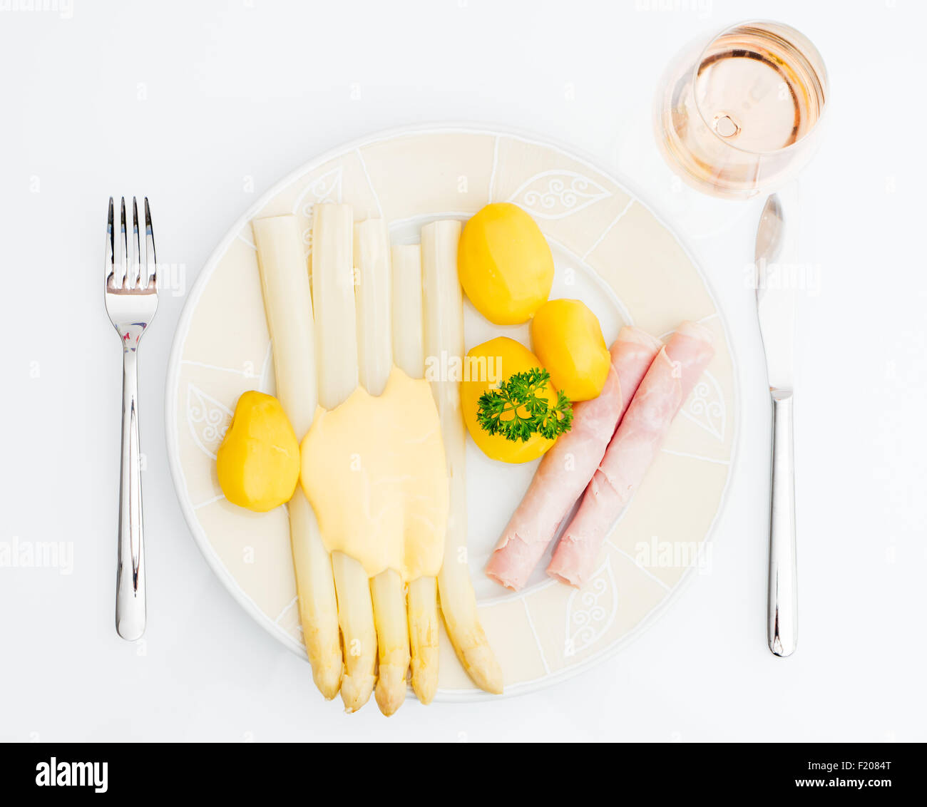 Spargelgericht Stock Photo