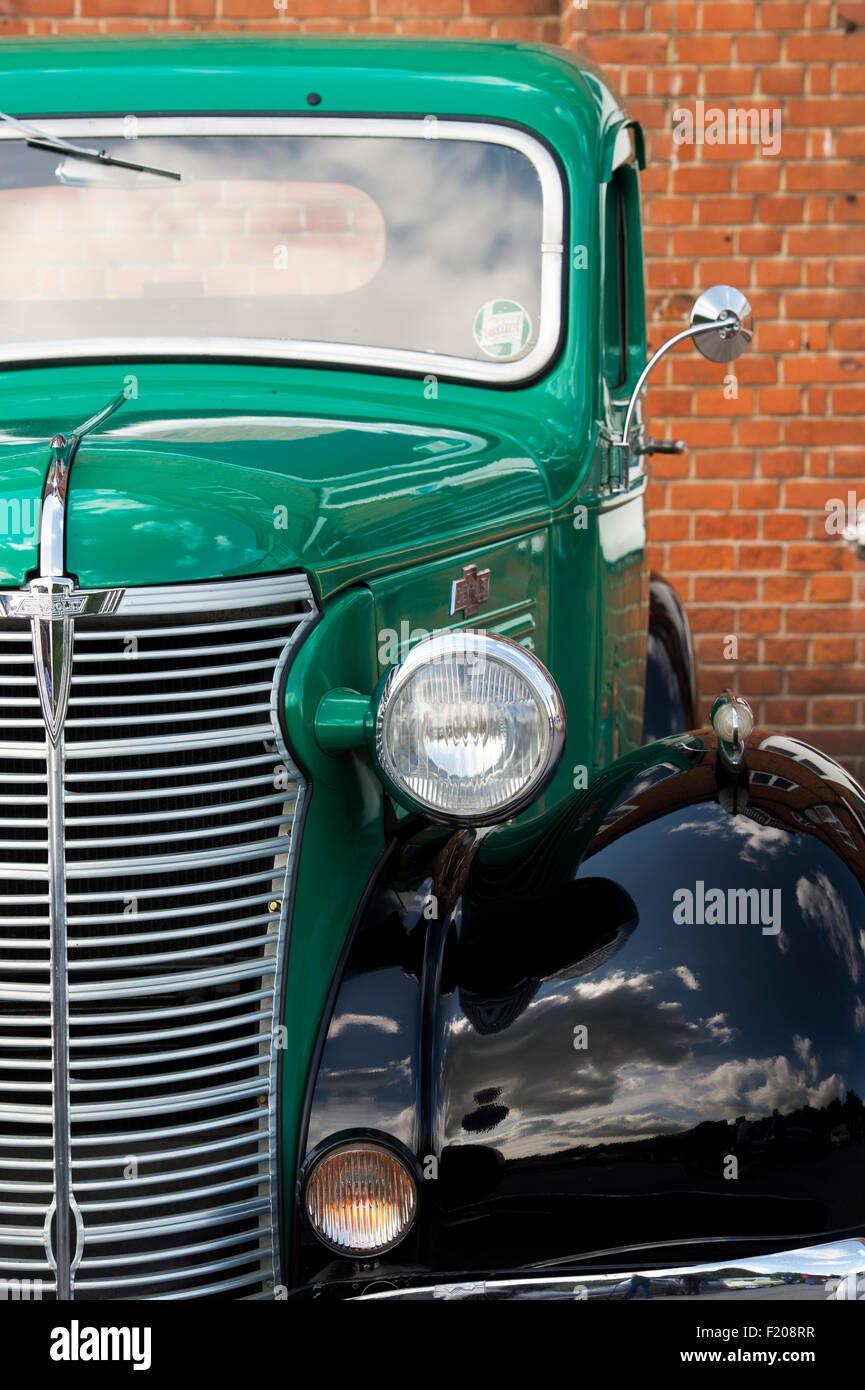 Old Chevrolet pick up truck at Brooklands, Weybridge, Surrey, England Stock Photo