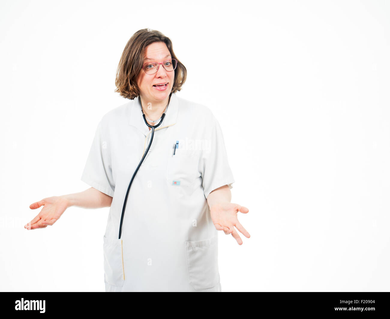 Krankenschwester, ratlos Stock Photo