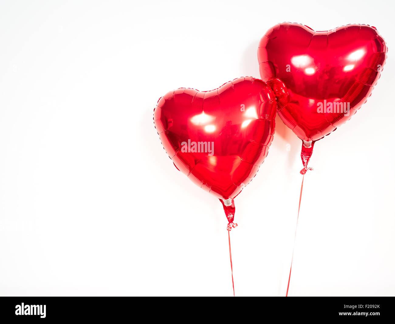 2 Herzluftballons Stock Photo