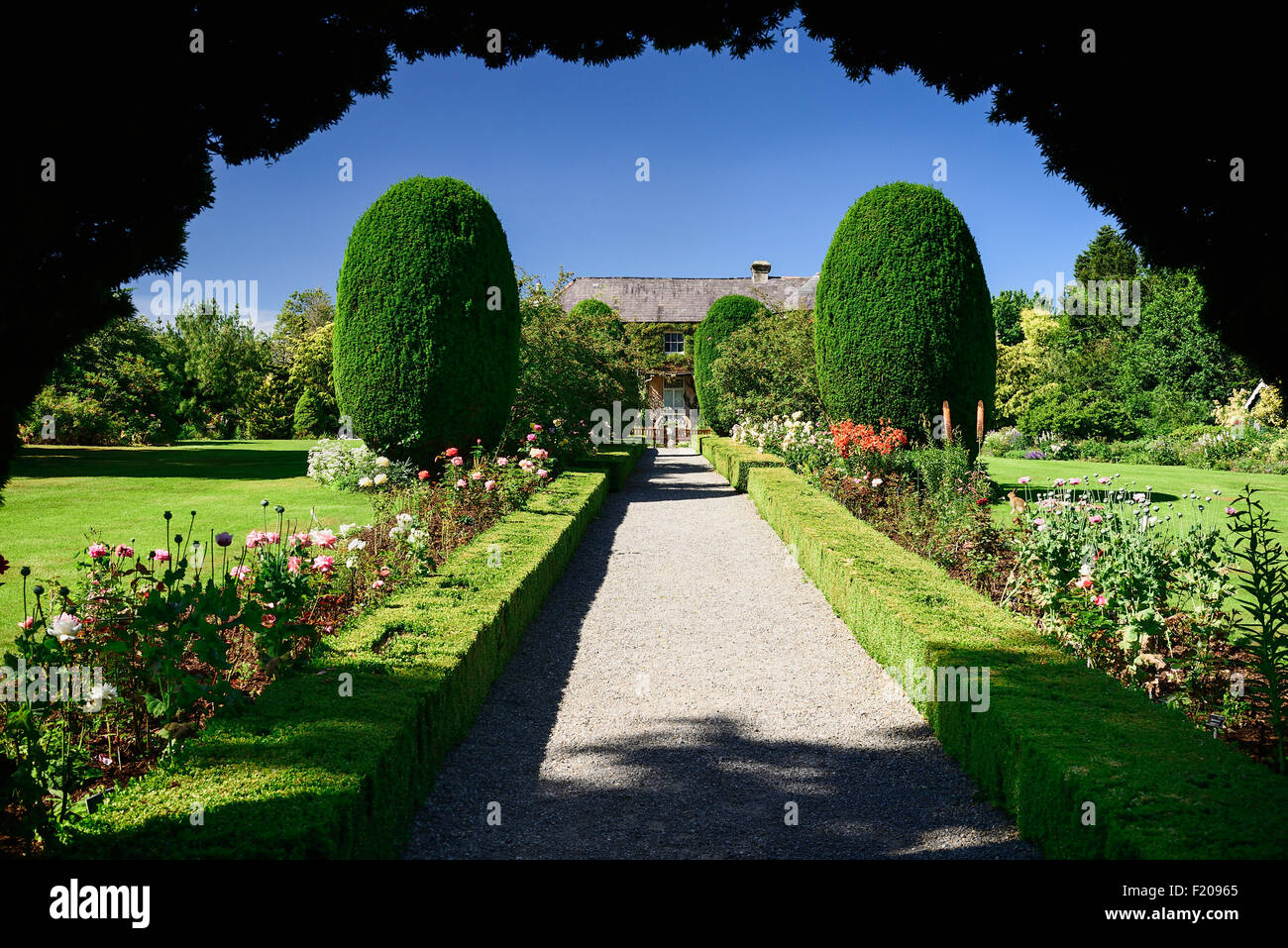 Ireland County Carlow Tullow Altamont Garden and house pathway leading