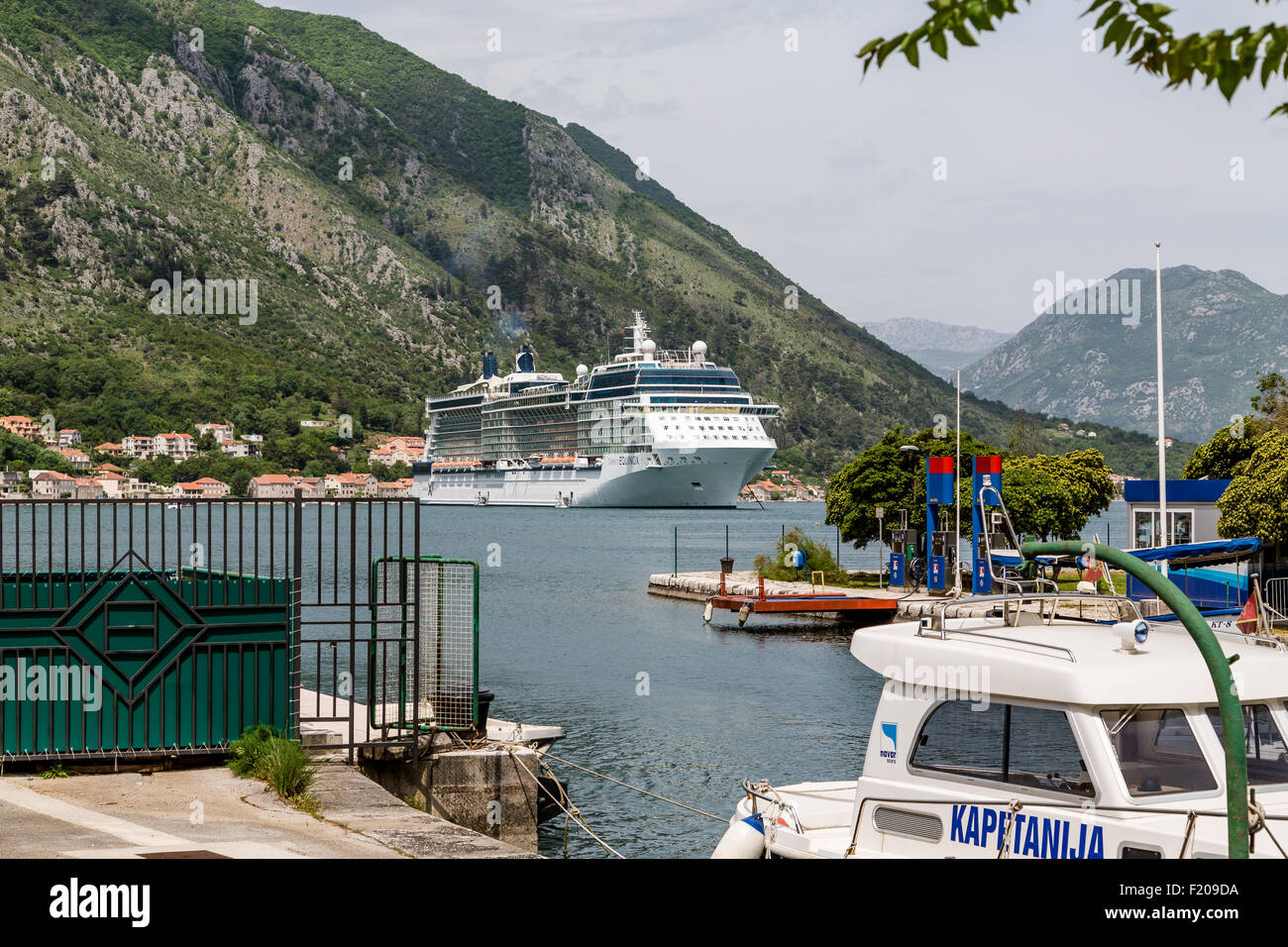 A luxury cruise ship docked at Kotor in Montenegro Stock Photo Alamy