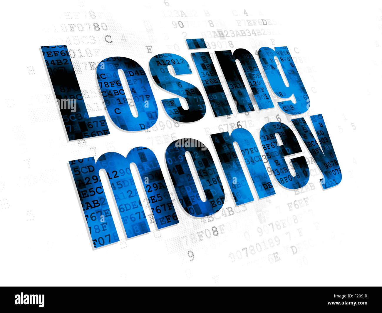 Banking concept Losing Money on Digital background Stock Photo Alamy