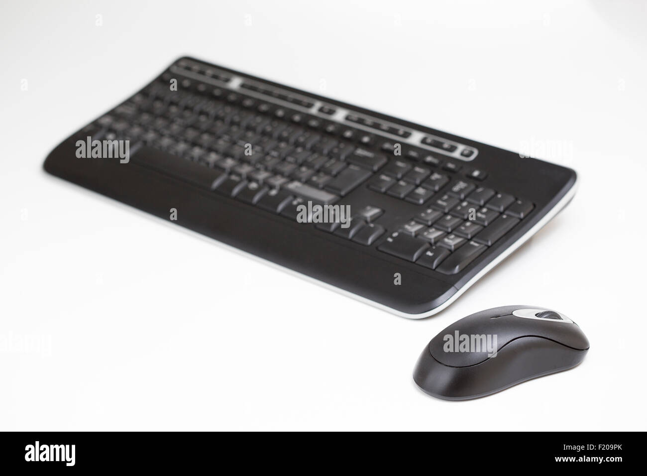 Computer Wireless Keyboard and Mouse Stock Photo