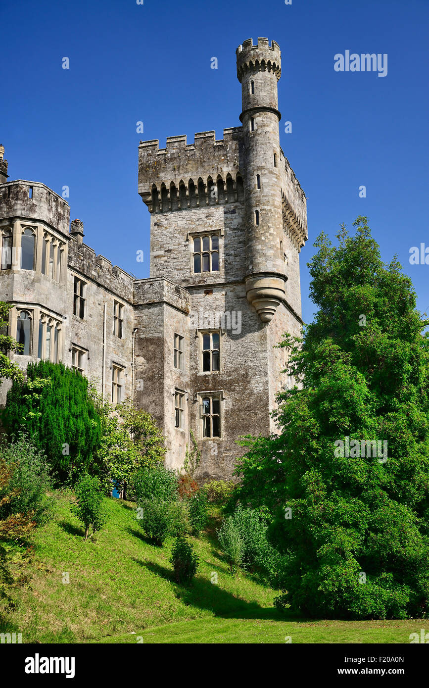 Ireland, County Waterford, Lismore, Lismore Castle, A corner tower seen