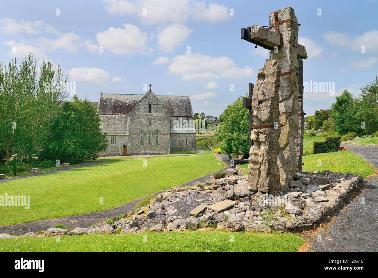 Ireland, County Mayo, Ballintubber Abbey, General view of the abbeys east side. Stock Photo