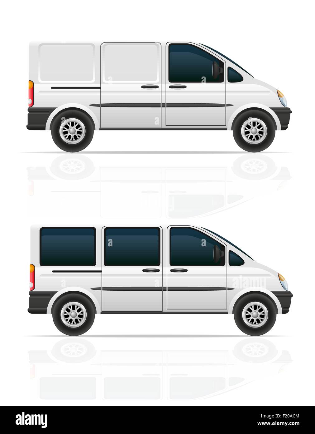 van for the carriage of cargo and passengers vector illustration