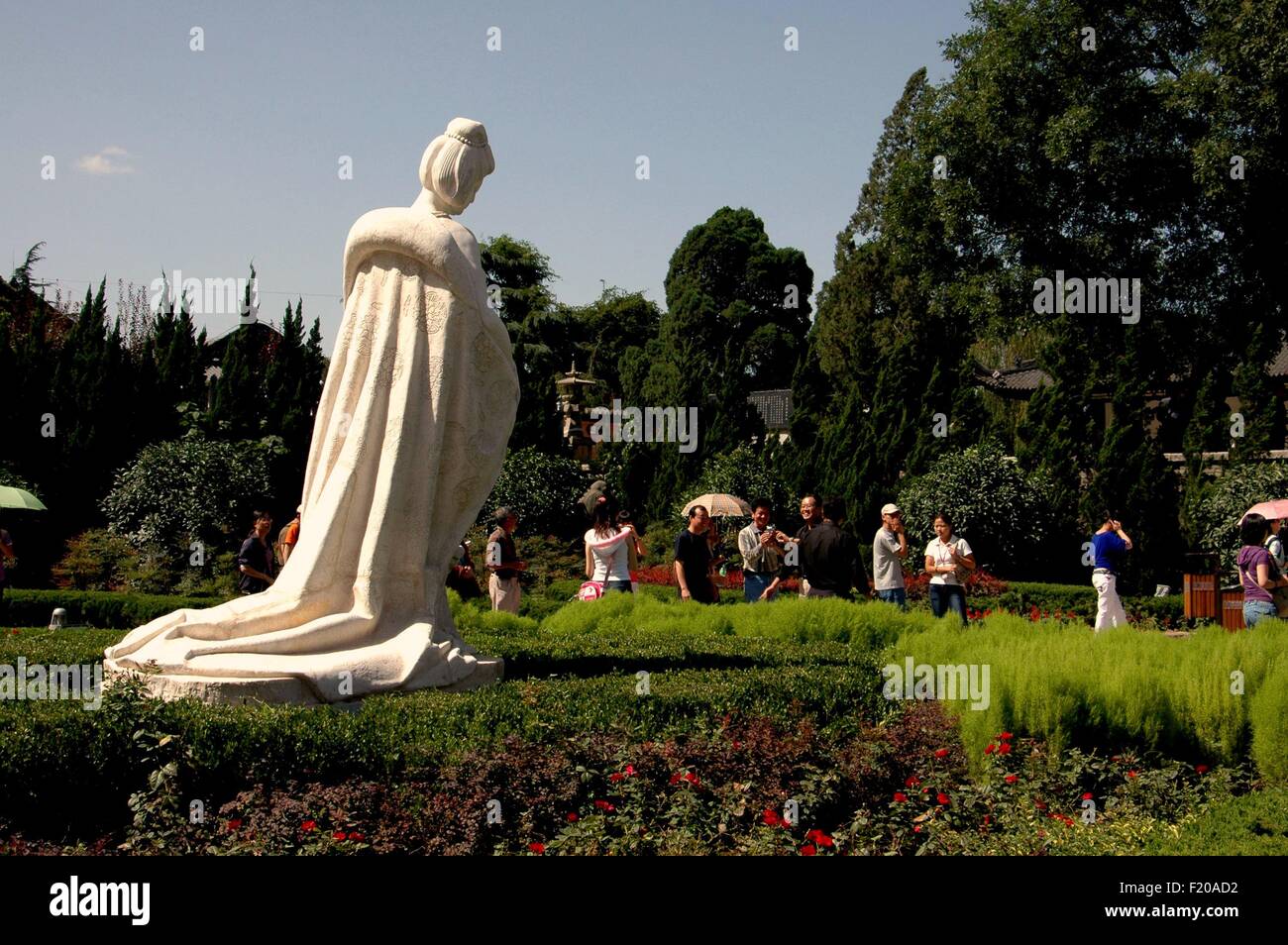 Xi'an, China Statue of Dowager Empress Yang in the gardens of Emperor