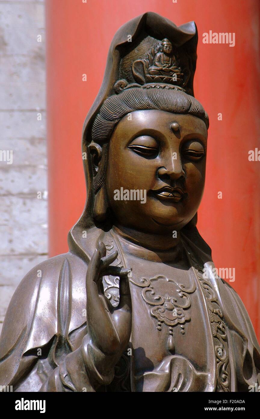 Xi'an, China Bronze statue of a Guan Yin Buddha at the c. 265 A.D. Da