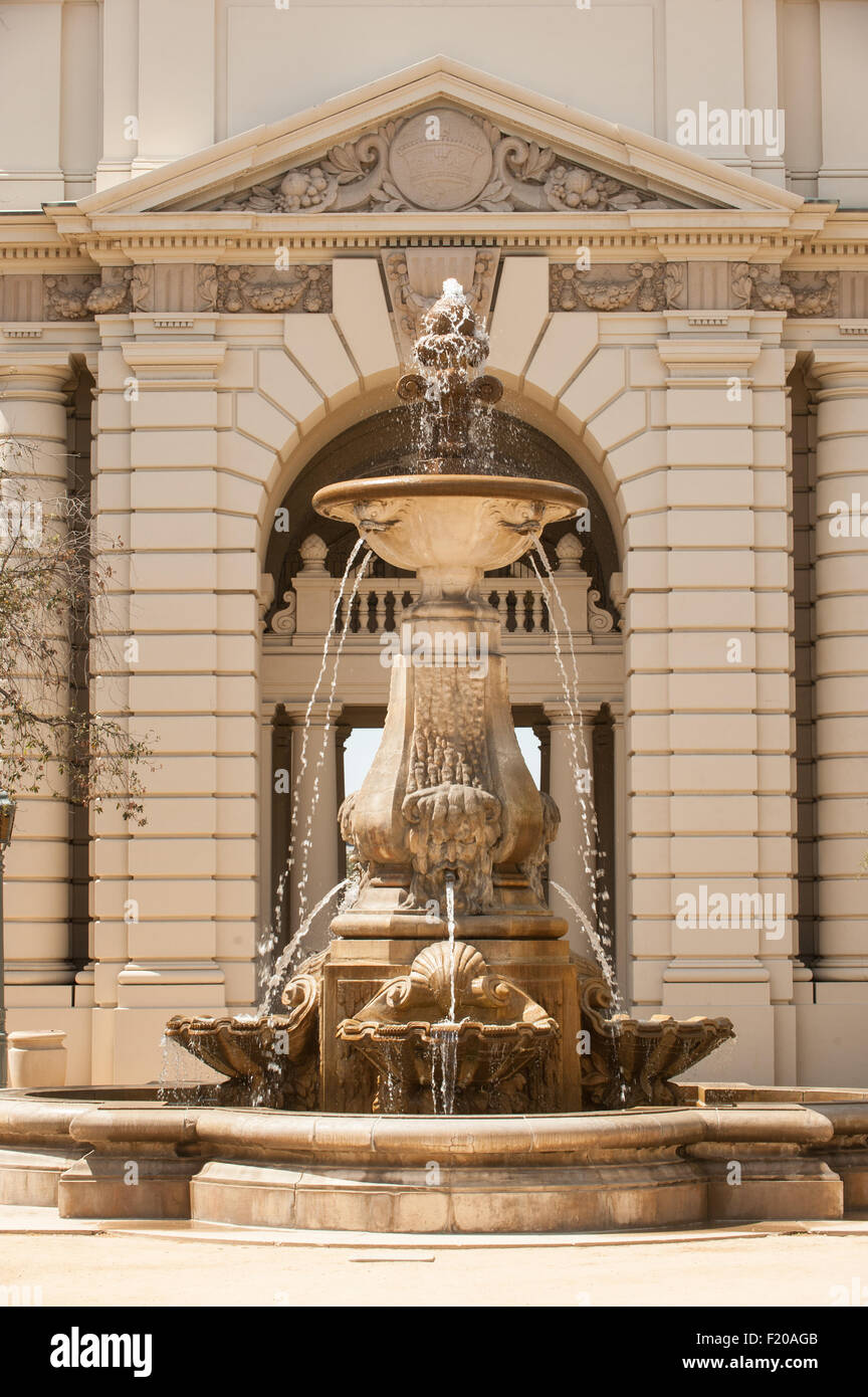 California, USA. fountain at the City Hall, Pasadena. Stock Photo