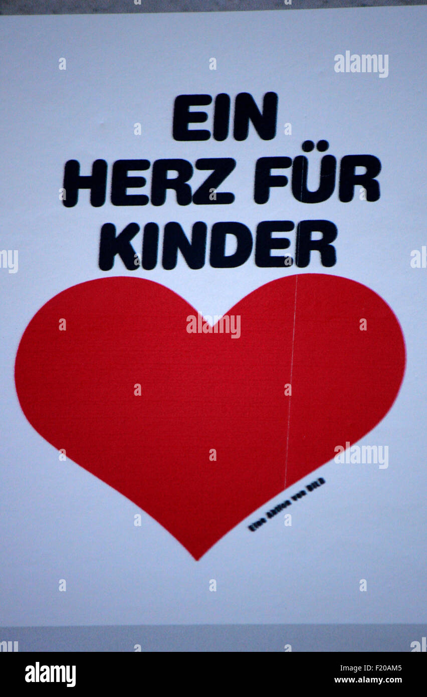 Markenname: 'Ein Herz fuer Kinder', Berlin. Stock Photo