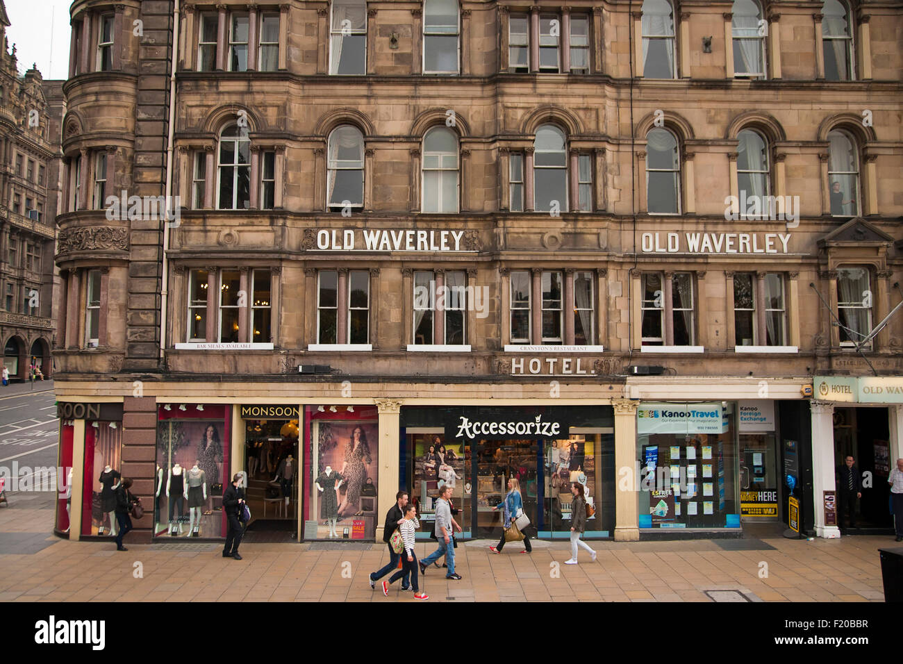 Scotland, Edinburgh, View of The Old Waverly hotel in Queensferry Stock