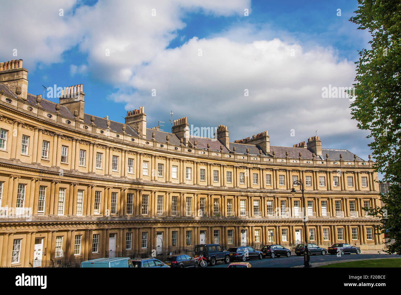 England, Bath, Royal Cresecent houses Stock Photo Alamy