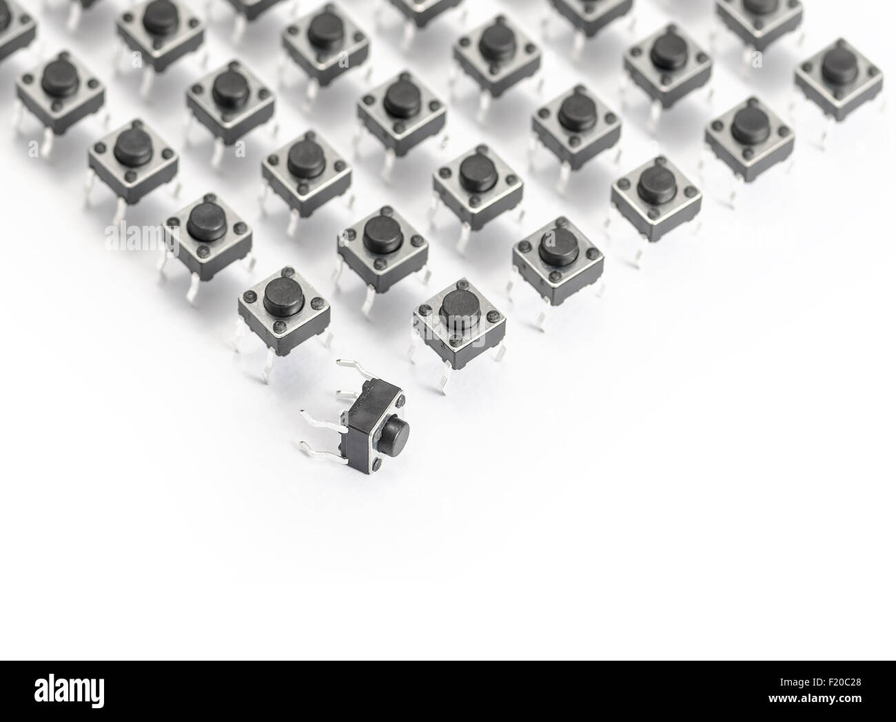 Microswitch isolated on white Stock Photo - Alamy