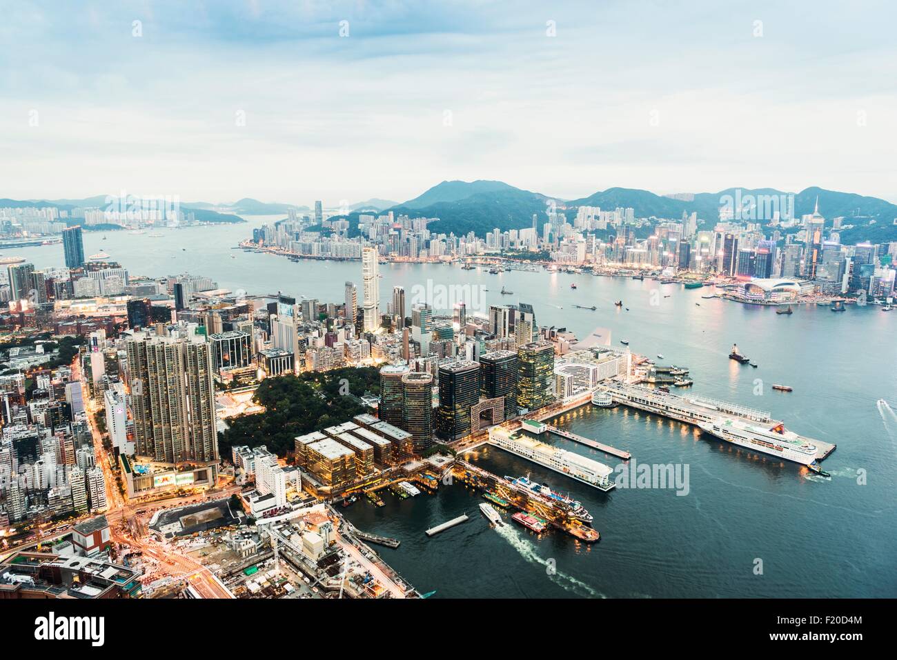 Hong Kong island and skyline, Hong Kong, China Stock Photo