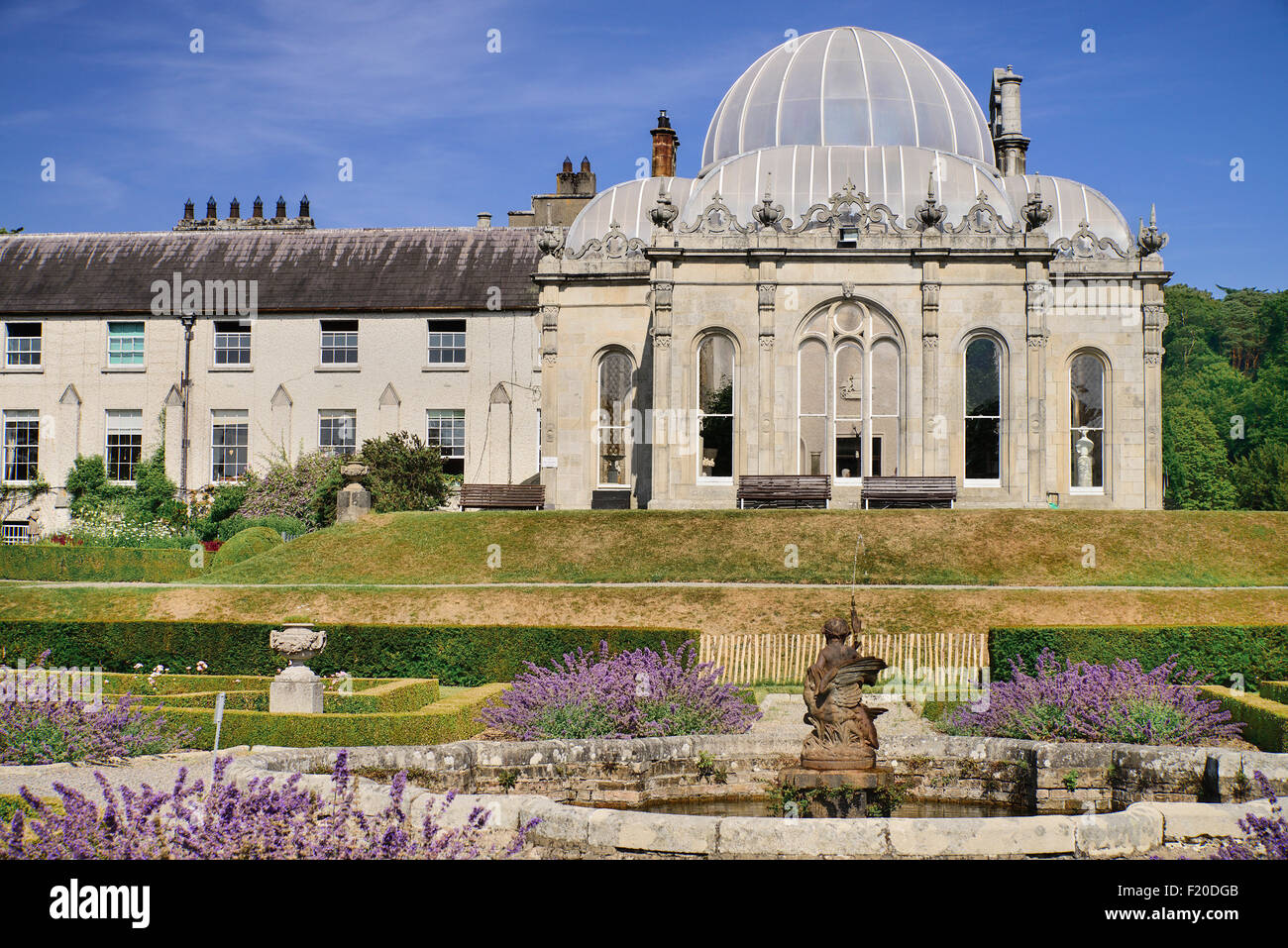 Ireland County Wicklow Bray Kilruddery House and Gardens View from the west side featuring the