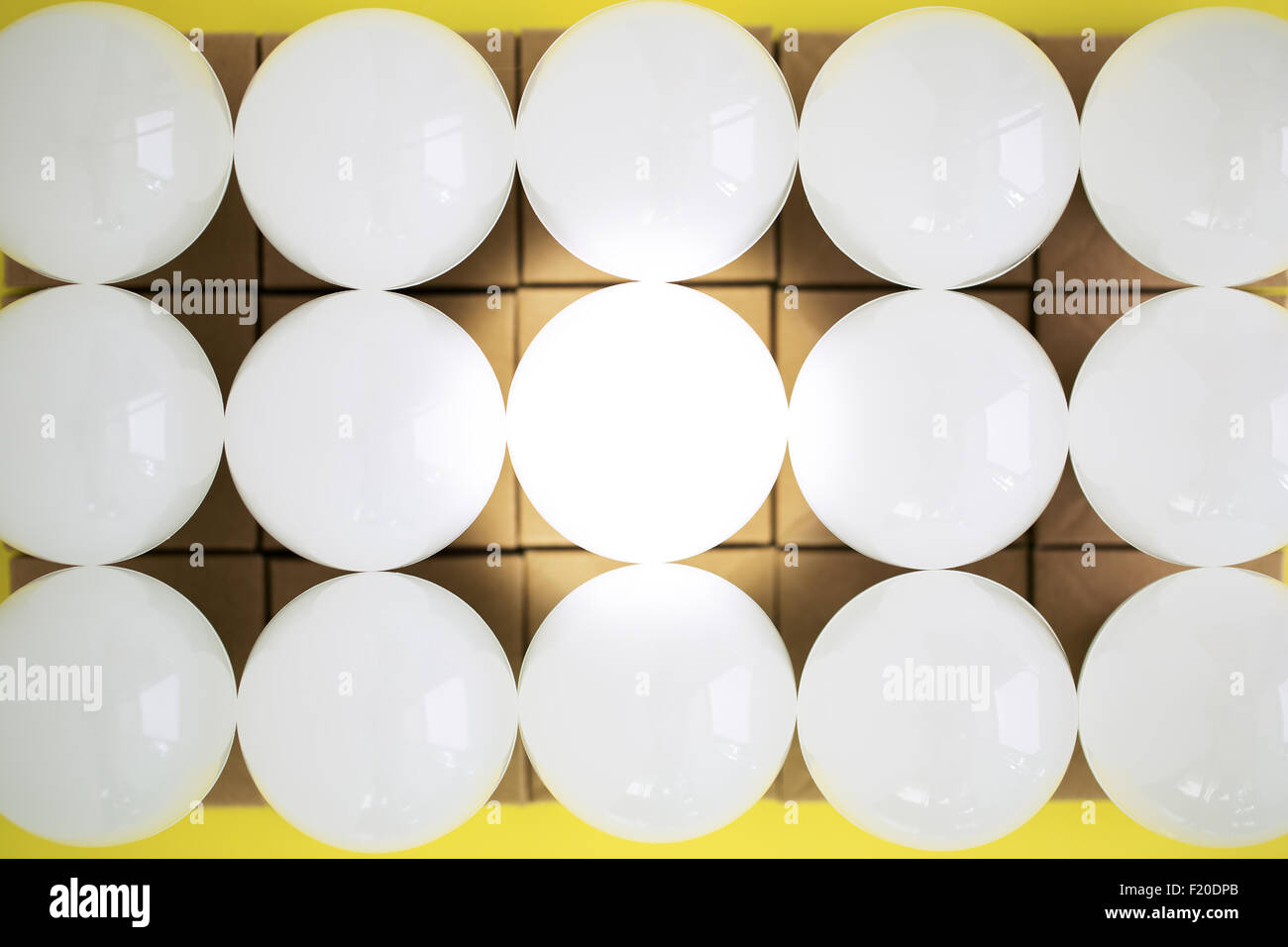 Light bulb illustrating business concept or idea. Stock Photo