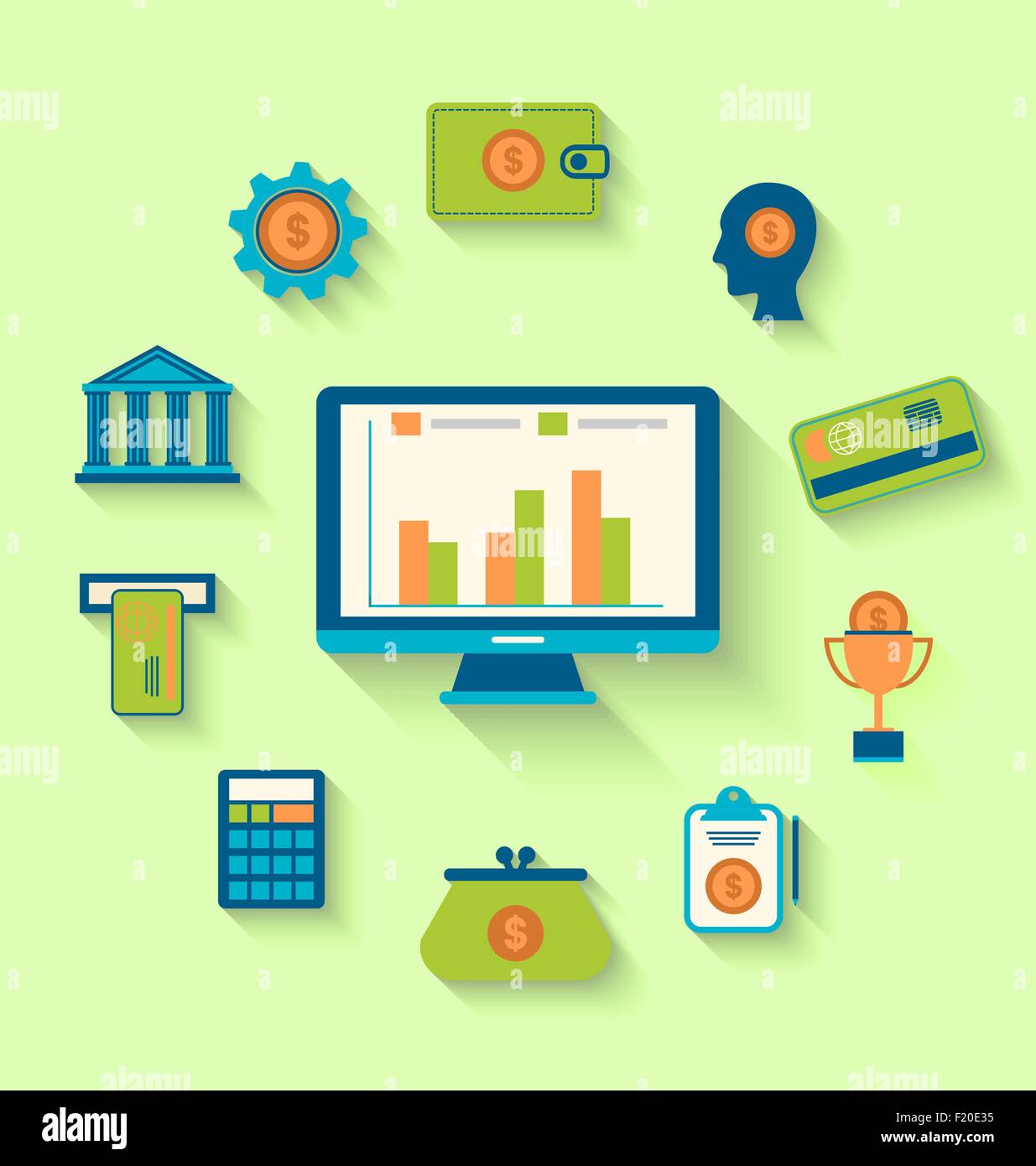 Financial analysis not coin Stock Vector Images - Alamy