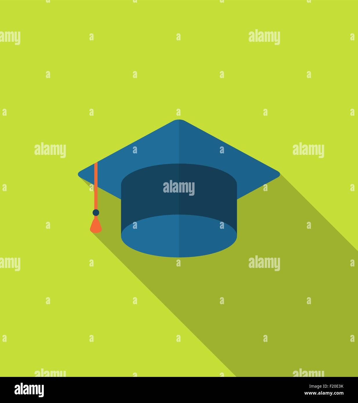 Graduation hat in blue Stock Vector Images - Alamy