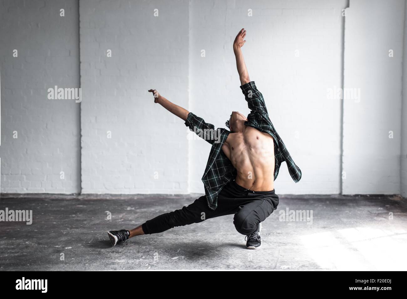 Dancer practising in studio Stock Photo - Alamy