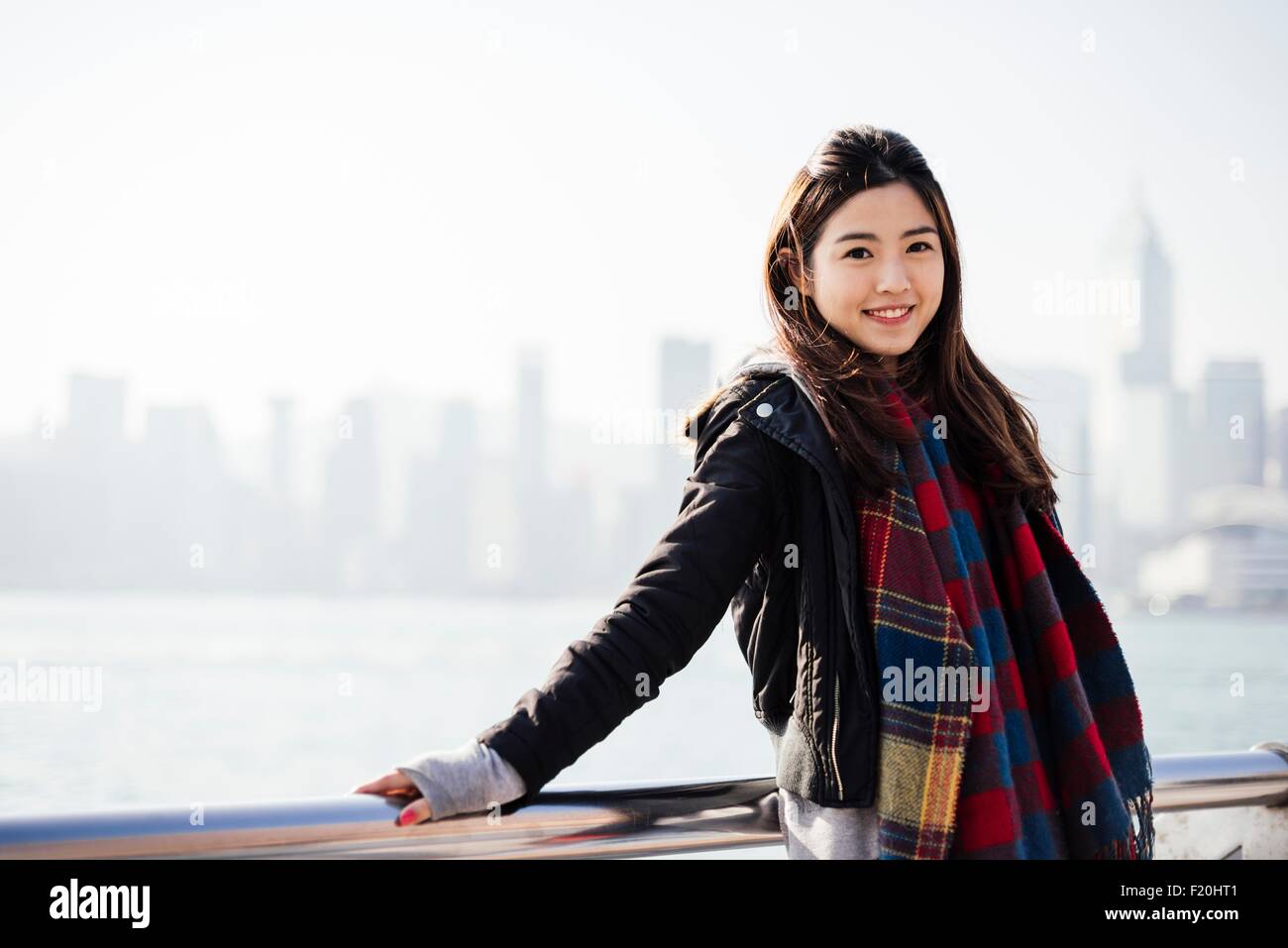 Leather jacket young woman hi-res stock photography and images - Alamy