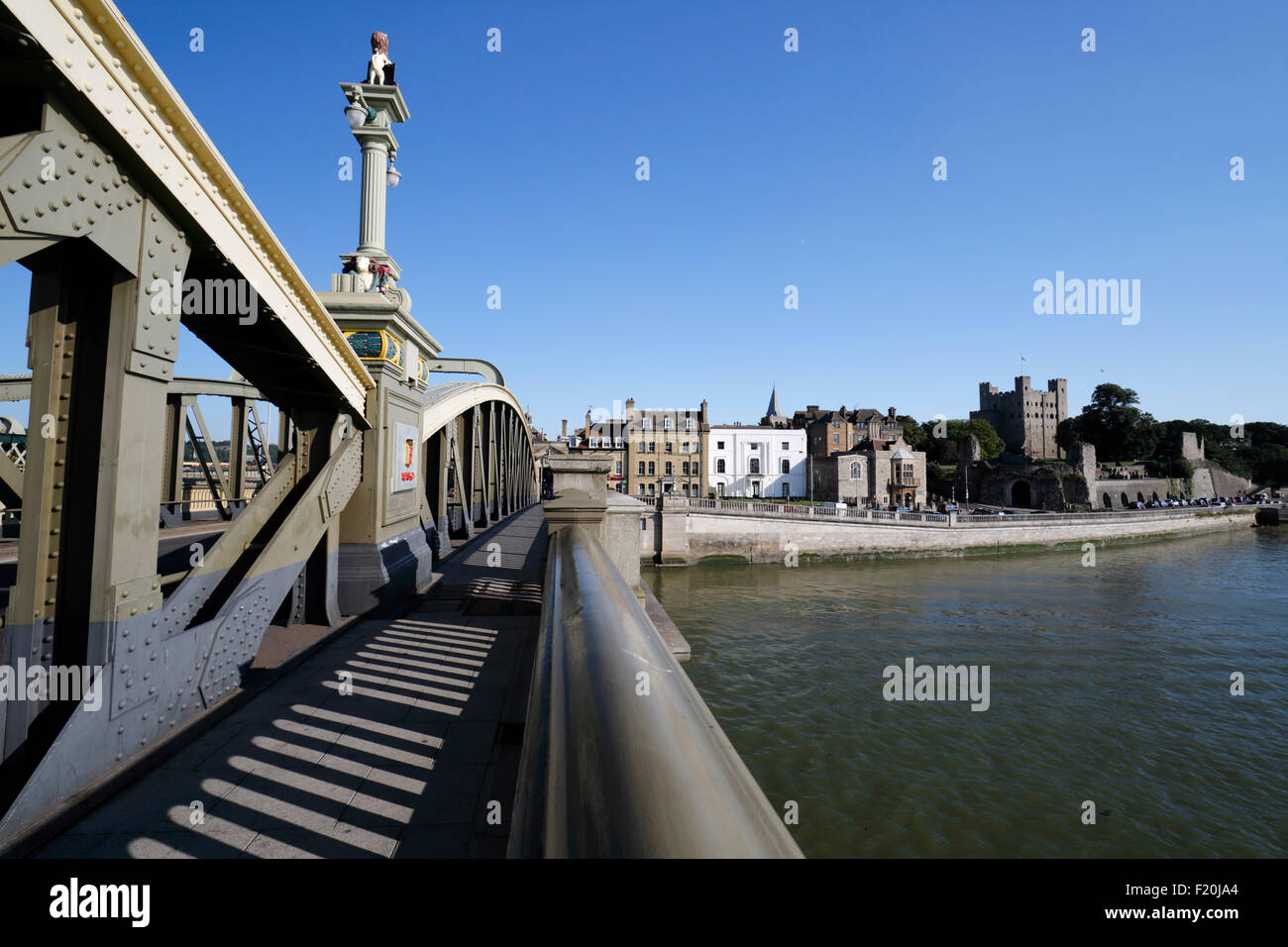 Rochester Bridge on the River Medway with view to Castle, Rochester