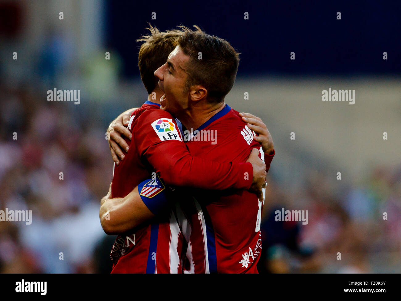 Spain Madrid Atletico De Madrid S French Forward Antoine Griezmann And Spanish Player Gabi Celebrates A Goal During T Stock Photo Alamy