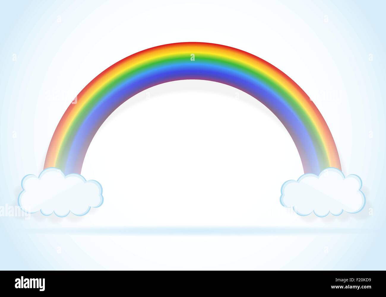 abstract rainbow with clouds vector illustration Stock Vector Image ...