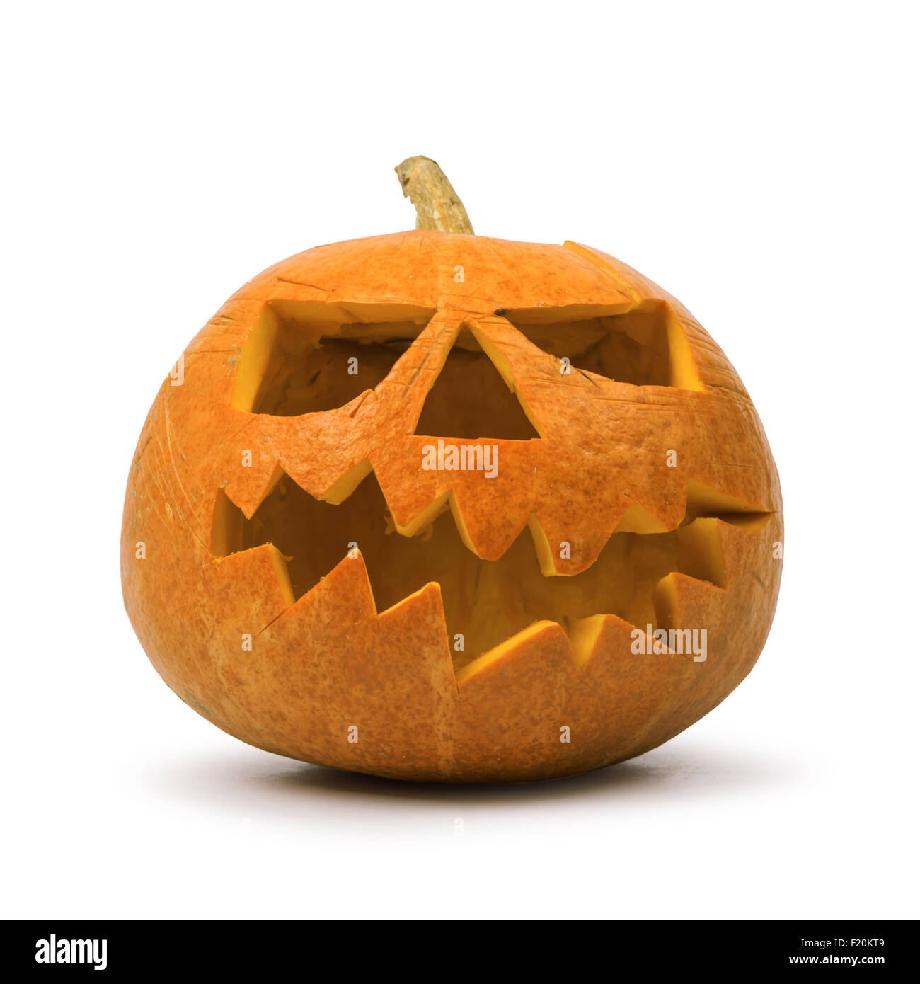 halloween pumpkin isolated on white Stock Photo