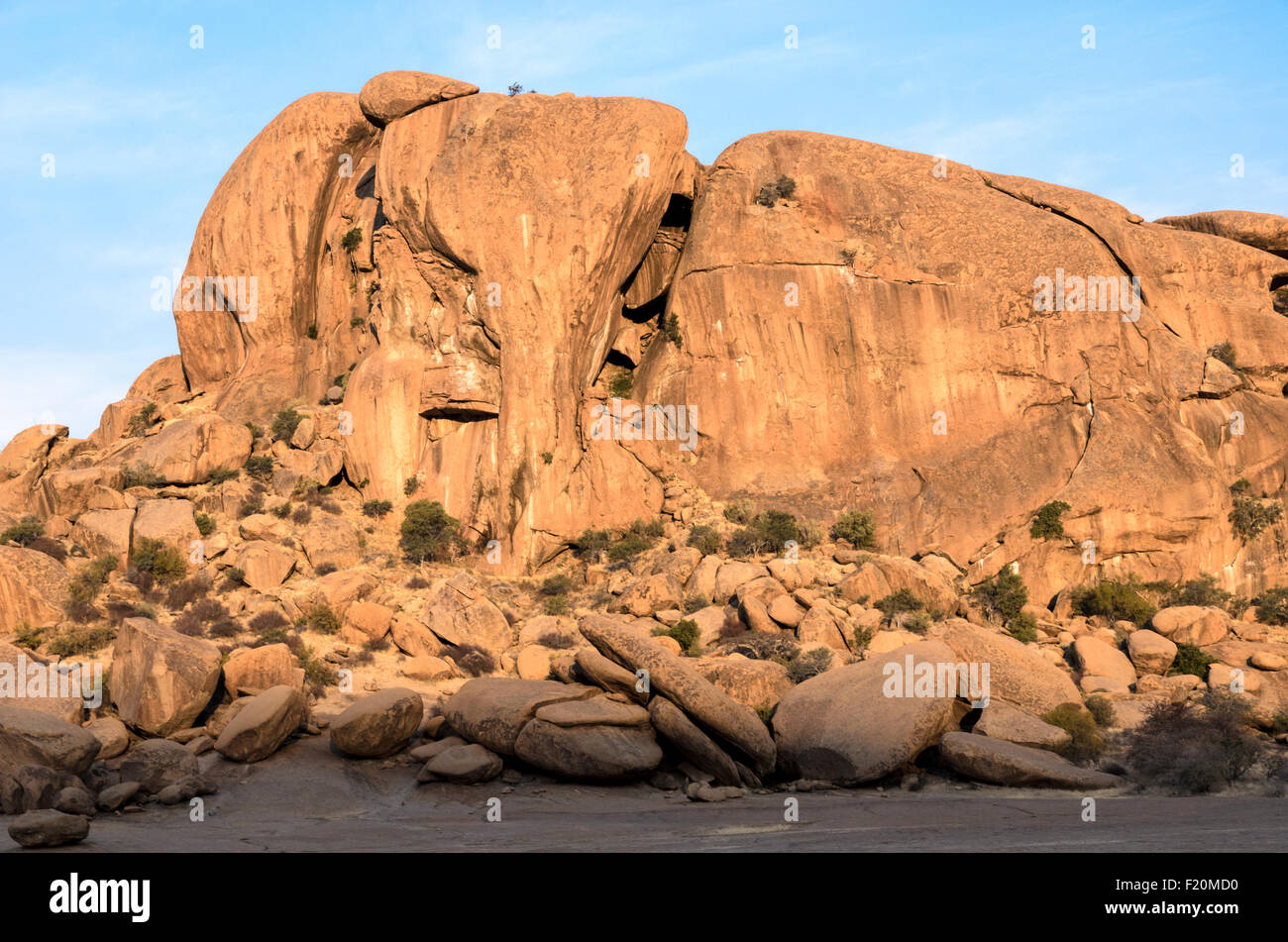 The Elephant Head Rock formations at Ameib ranch Stock Photo