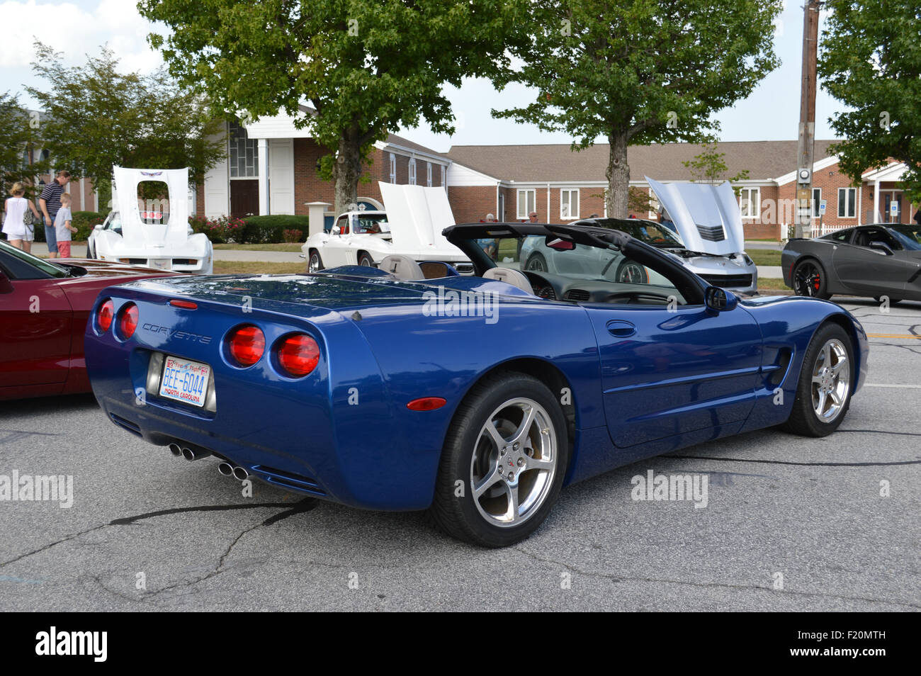 A Blue 2002 Corvette C5 Convertible. Stock Photo