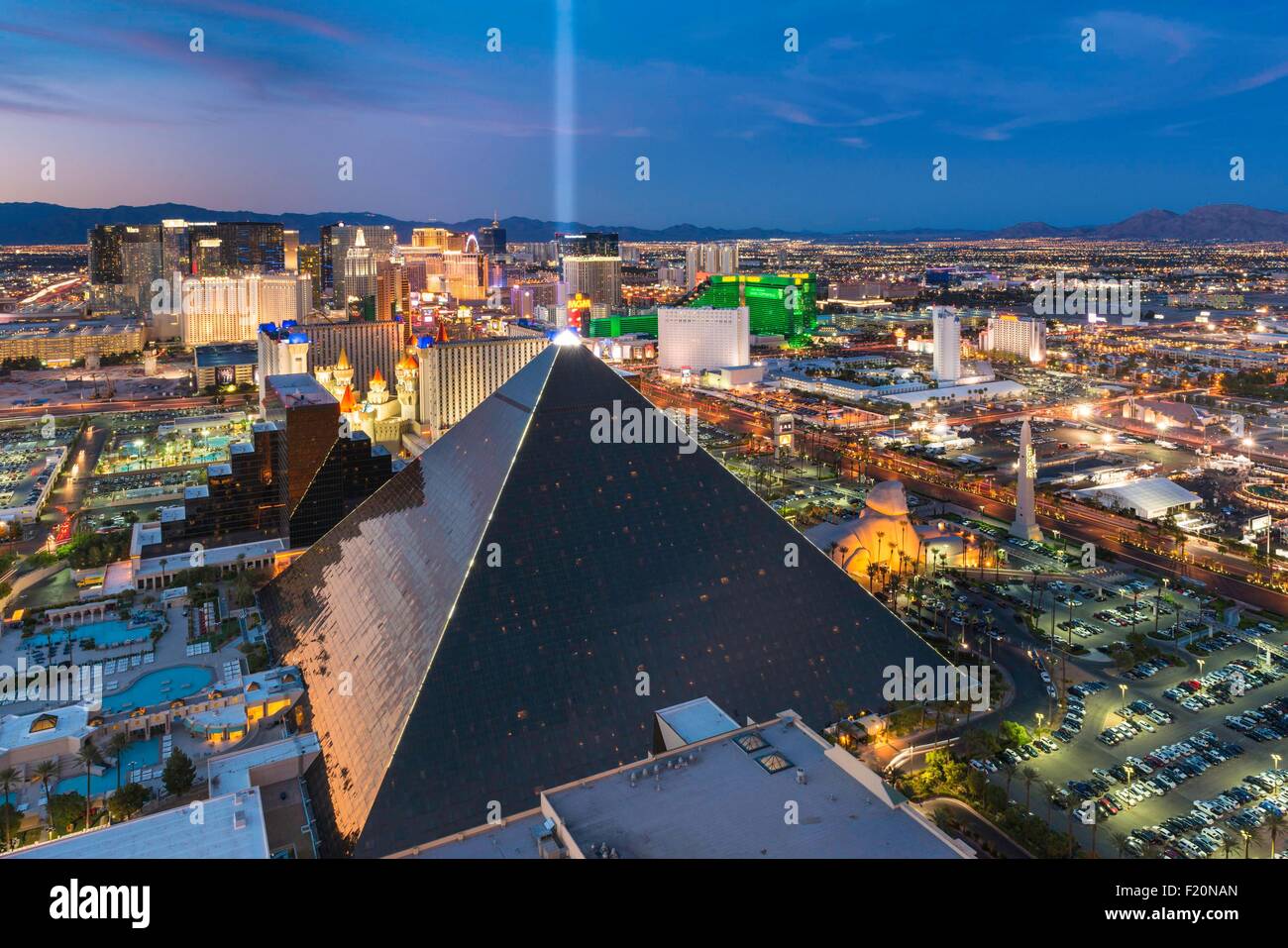 United States, Nevada, Las Vegas, Luxor Hotel and Casino and the Strip  Stock Photo - Alamy