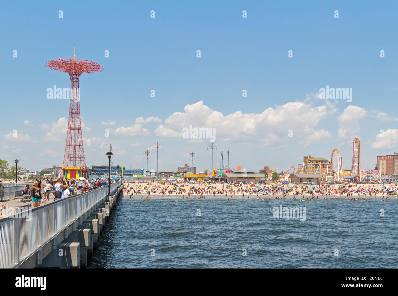 Coney island beach boardwalk hi-res stock photography and images - Alamy