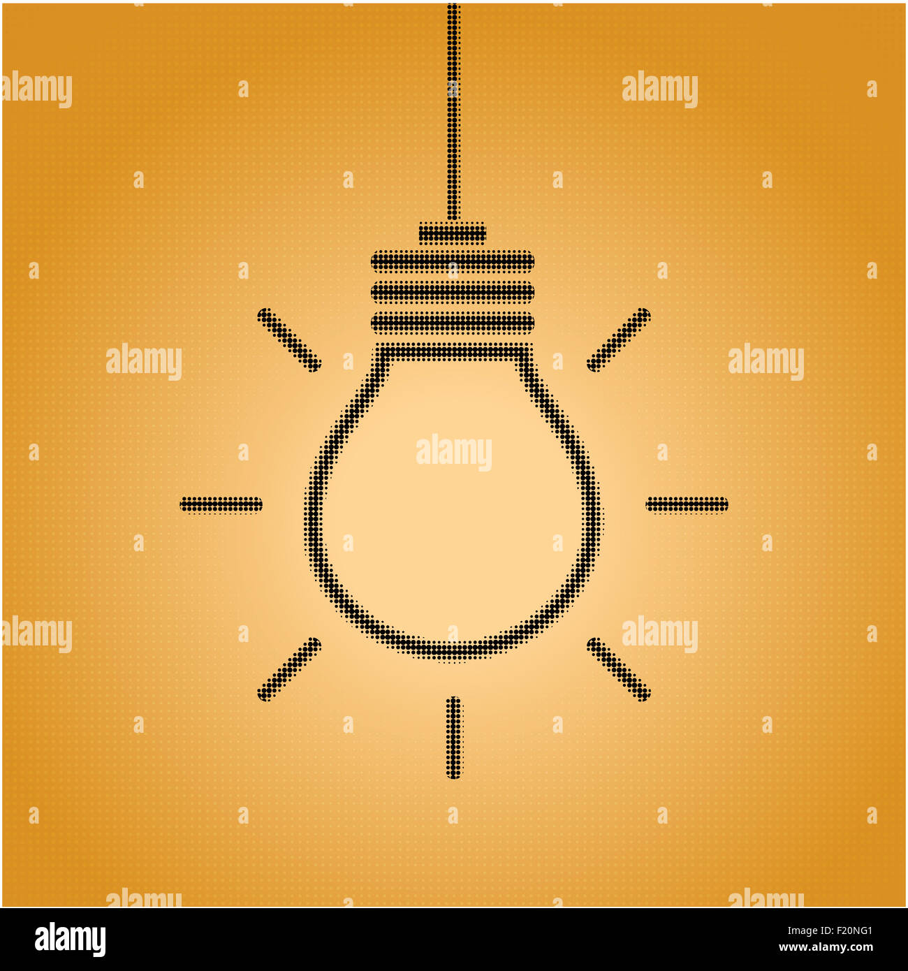 Creative light bulb idea concept sign, halftone style Stock Photo - Alamy