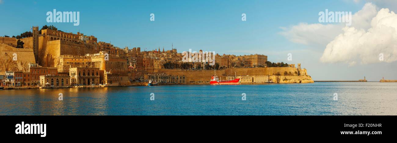 Valeta Malta, Valletta, listed as World Heritage by UNESCO, panoramic view of ...