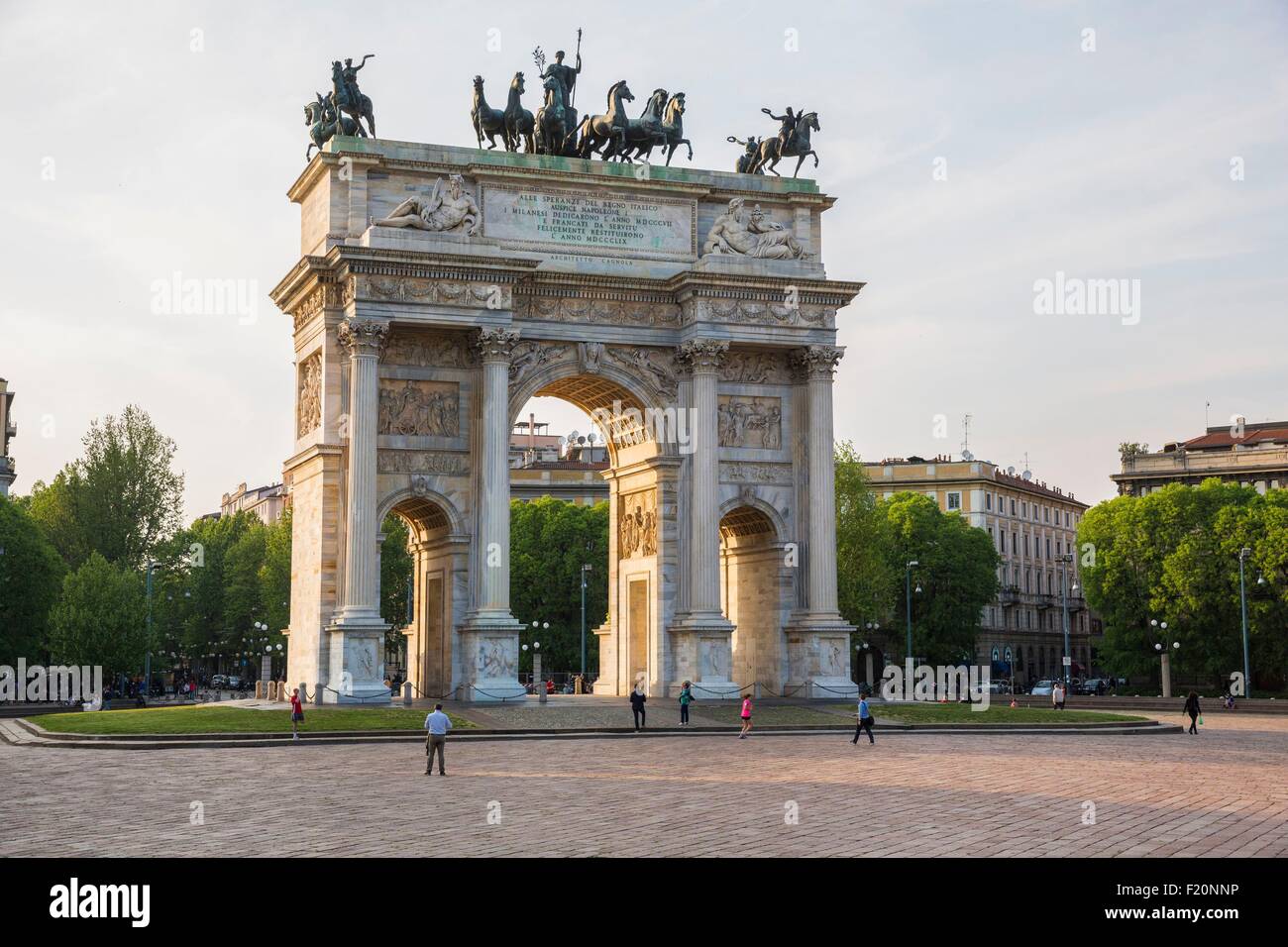 Italy, Lombardy, Milan, the place piazza Sempione, Simplon Gate 
